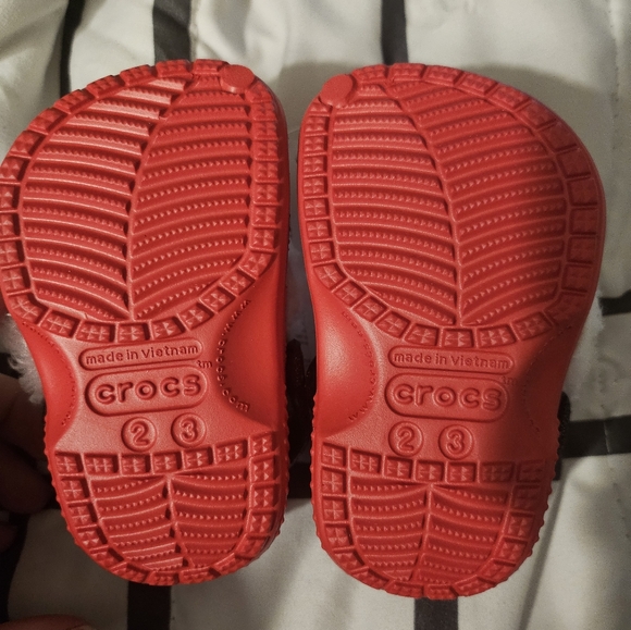 Crocs little Santa Classic Lined Clog infant Child size c2/3 Red christmas‎ croc - Picture 4 of 9